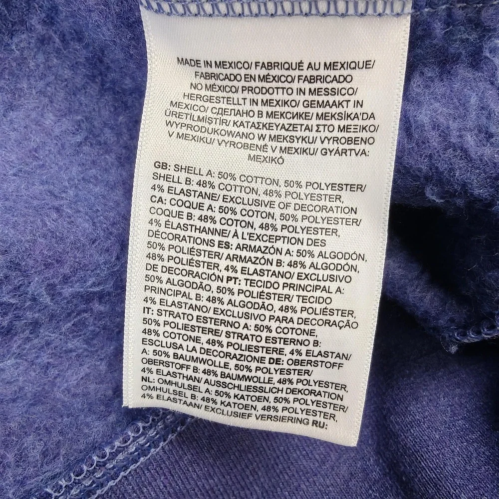 The North‎ Face Sweatshirt Mens Large Purple Heritage Patch Fleece Crewneck